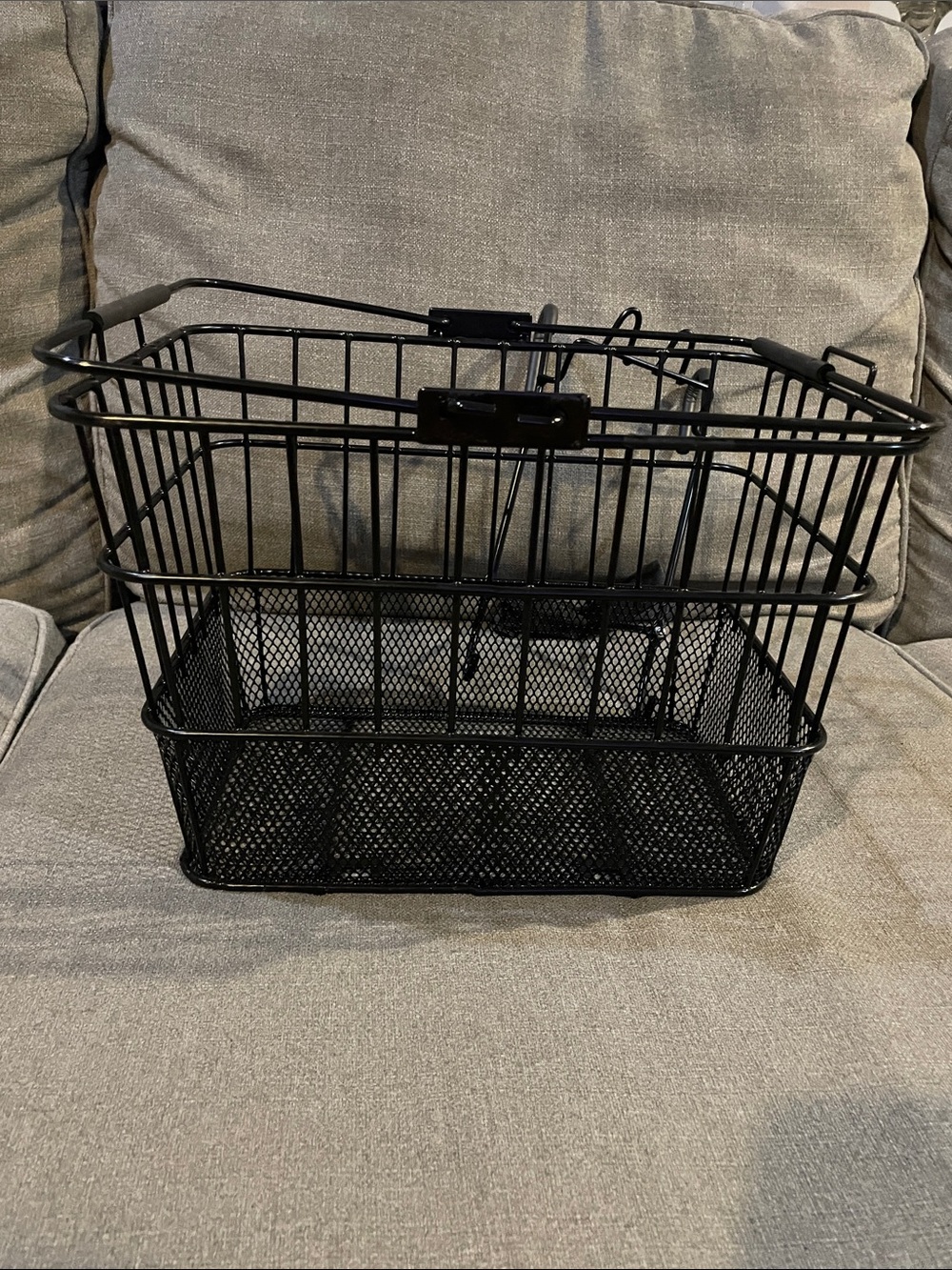 Bicycle Black Metal Wire Basket